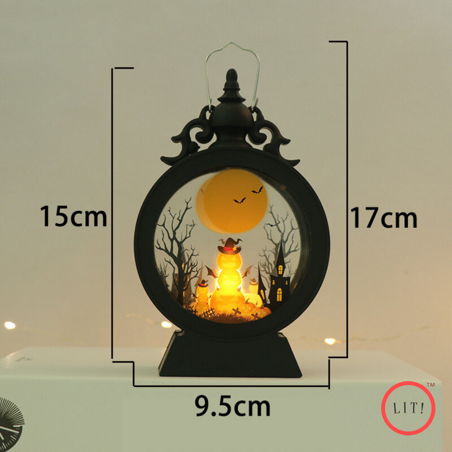 (Pack of 2) Halloween LED Wall Decoration Candle Light