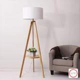 Simple Scandinavian Solid Wood Floor Lamp