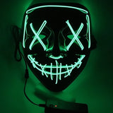 Halloween Light Up LED Scary Purge Creepy Face Costume Mask