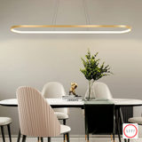 Modern LED Eclair Oval-Shaped Chandelier