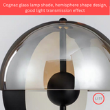 Creative Glass Personality Semi-Circular LED Table Lamp