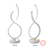 S-shaped LED Spiral Bedside Table Lamp
